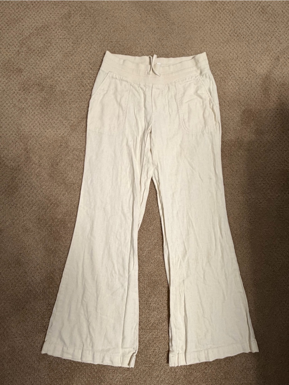Urban Outfitters Women’s Cream Wide-Leg Lounge Pants